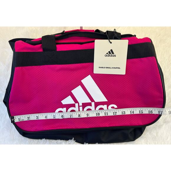 Adidas Diablo Small Duffel Bag Bold Pink/Black/White NWT - Picture 4 of 15